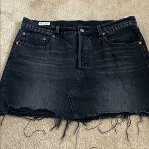 Levi’s premium deconstructed denim skirt